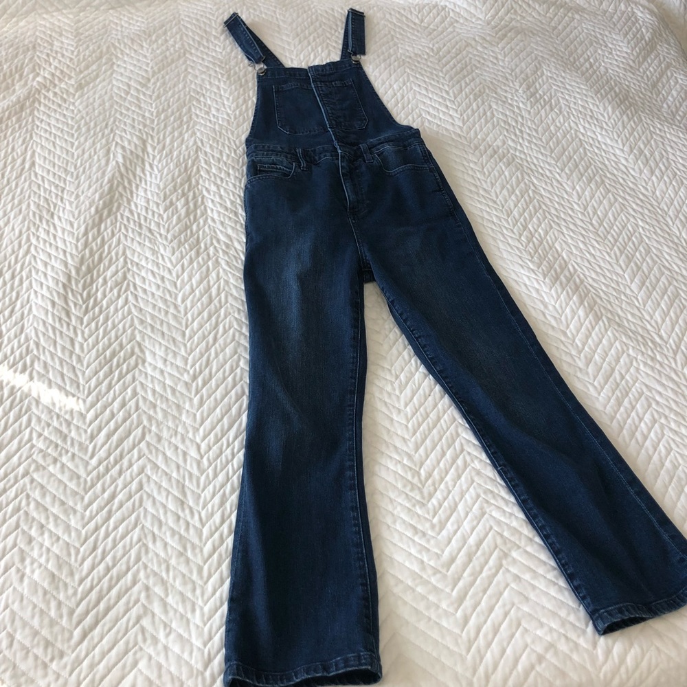 Lucky Brand Bridget Crop Flare Denim Overalls